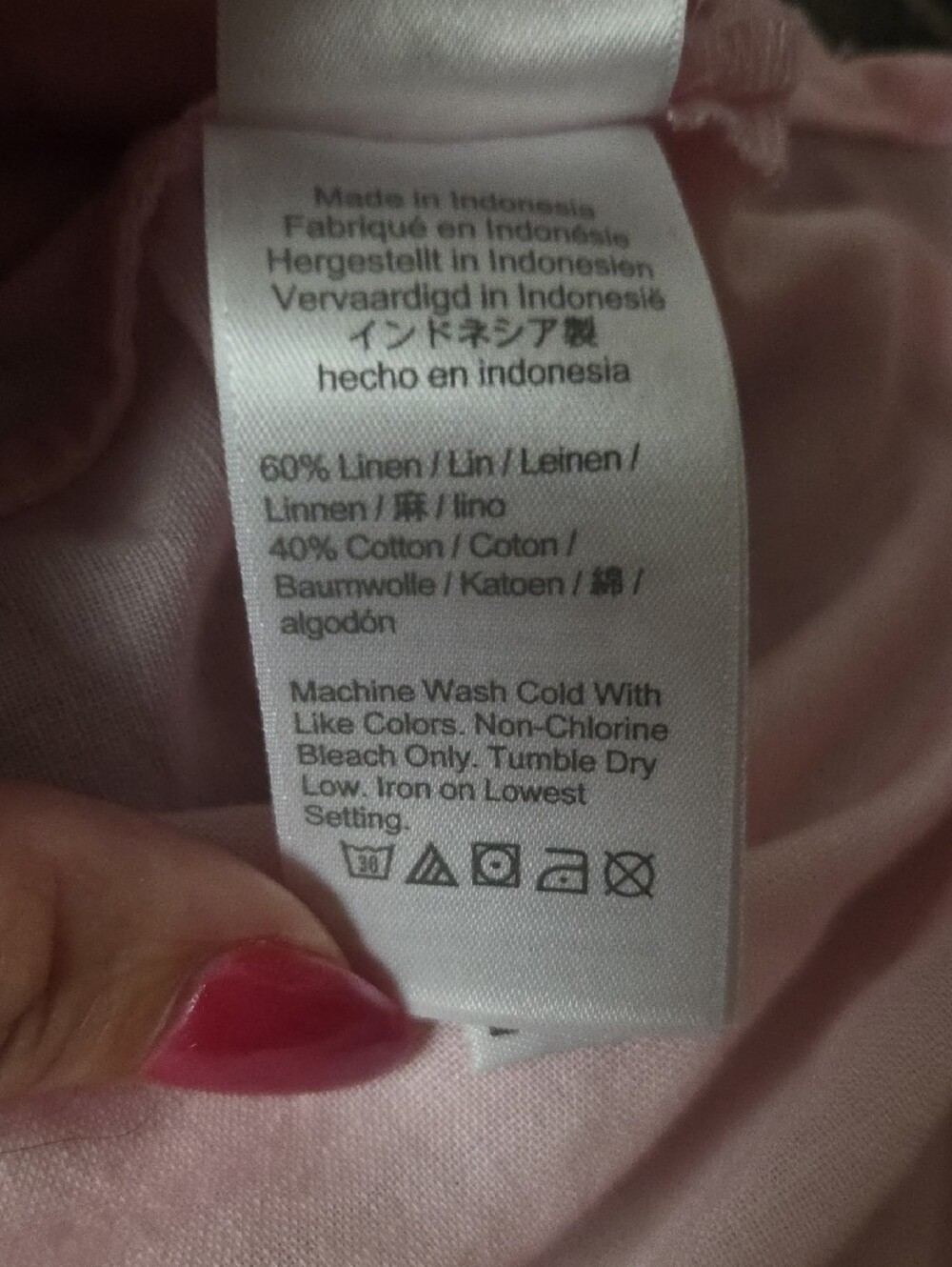 J. Crew Pale Pink Linen Blend  Shirt Dress - Picture 4 of 4